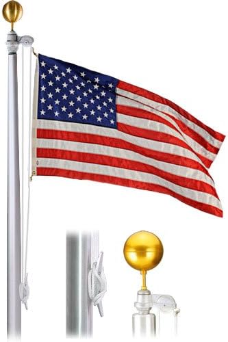 Eder Flag Economy Extra 40 Foot 7" X3-1/2 X.156 Satin Finish Flagpole