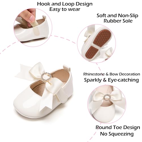 Image of PHIRAMIN Toddler Girl Mary Jane Dress Shoes-Little Girl School Uniform Shoes for Wedding Party