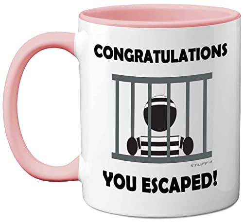 Stuff4 Leaving Gifts for Men or Women, Congratulations You Escaped Retirement Mug