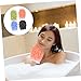 EXQUIMEUBLE 4Pcs Shower Balls Exfoliating Gloves Dual Sided Bathing Scrubbers for Deep Skin Cleanse Soft Durable Bath Gloves Grey for All Skin Types