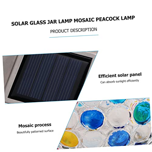 Osaladi Lanterns Decorative Outdoor Outdoor Led Solar Lights Decorative Light Bulbs Solar Walkway Lights Glass Jar Lamp Mosaic Can Lights Decorative Lights Chandelier Glass Bottle Gift #TOP7