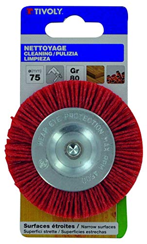 tivoly xt20222000777 Scheibenbürste Nylon auf Stab T6 75 mm
