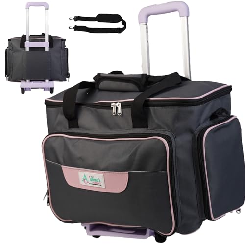 Athena's Rolling Sewing Machine Case with 4 Wheels, Sewing Machine...