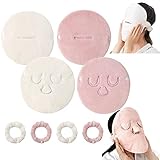 Quarter Rainbow 4 Pack Reusable Face Towel Mask Cold Hot Compress Facial Steamer Towel Moisturizing Beauty Skin Care Spa Towels for Facial Steamer Mask for Women Girls