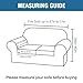 H.VERSAILTEX 3 Piece Stretch Sofa Covers for 2 Cushion Loveseat Couch Covers for Living Room Furniture Cover (Base Cover Plus 2 Seat Cushion Covers) Thicker Jacquard Fabric(Medium Sofa, Sand)