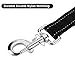 TIESOME Kurze Hundeleine mit gepolstertem Griff, doppeltes Gurtband Nylon reflektierende Haustier Leinen Hundeleine für Walking Training (Schwarz)