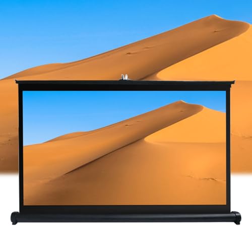 16: 9 HD Schermo Proiettore, Anti Rughe Portatile Schermo Del Proiettore, Schermo Di Proiezione Portatile A Rullo, Ampio Angolo Di Visione, Proiezione Tela Per Casa Ufficio Eventi All`Aperto Teatro(50
