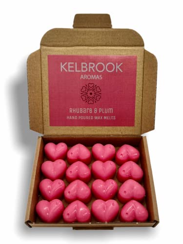 Wax Melts - Rhubarb and Plum | 16 Pack | Strong Scented | Made in The UK | Plastic Free | Vegan