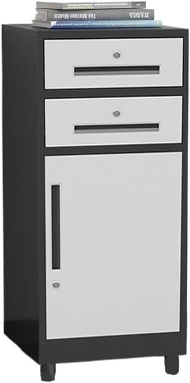 File Cabinets Multifunctional File and Archive Cabinet Steel Double Drawer Balcony Bookcase Storage Office with Locking(White)
