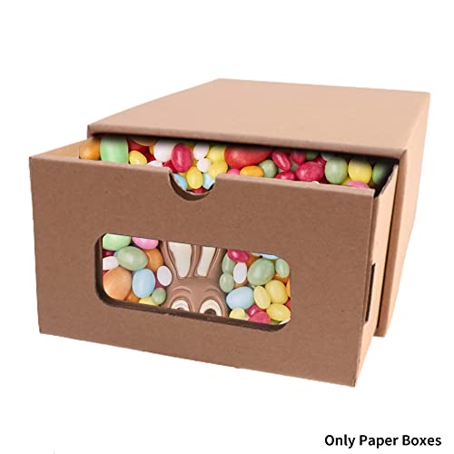Houseen Shoes Box, 2 Pack, Waterproof Paper Cardboard, Stackable, Stackable Storage Boxes, Transparent Window(Brow) #TOP6