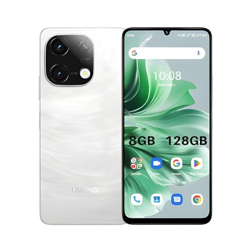 Celular UMIDIGI Note 90 8(4+4) GB+128GB/1TB TF, Carregamento Rápido 18W, Tela de 90HZ, Bateria 5000mAh, Câmera Dupla 13MP+2MP, Tela HD+ 1600x720, Android 14 Go Edition (Branco)