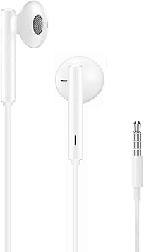 2 Pack Premium in-Ear Headphones with 3.5mm Plug Control Music, Phone Calls & Volume with Built-in Remote - Works with All Devices That Have a 3.5mm Headphone Jack. Wired Earbuds.