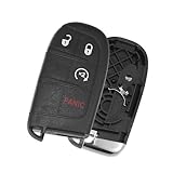 TUCKBOLD Key Fob Shell Case for Jeep Compass Renegade Cherokee 4 Buttons Plastic Replacement | Keyless Entry Remote Control Key Shell Case 1 Pcs for Fiat 500 500x