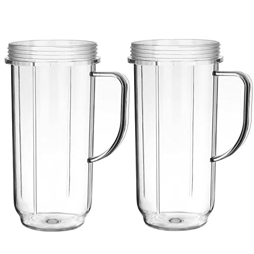 Yur1help Becher Ersatzteil Ersatzteile Kompatibel mit Magic Bullet 200W Mixer, 650ml Groß Entsafter Tassen Zubehör (2er-Pack) Cover
