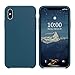 SURPHY Coque iPhone XS Coques iPhone X, Coque Ultra Fine Bumper Anti-Rayures Silicone Liquide, Anti-Choc Slim Mince Housse Etui Protection pour iPhone XS et iPhone X (l'espace Bleu)