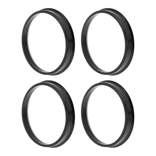 INFINAUTO 72,1mm a 66,6mm Coche Rueda Buje Centrado Anillos Negro Policarbonato Ruedas Central Eje Amortiguador Bujes 4pcs