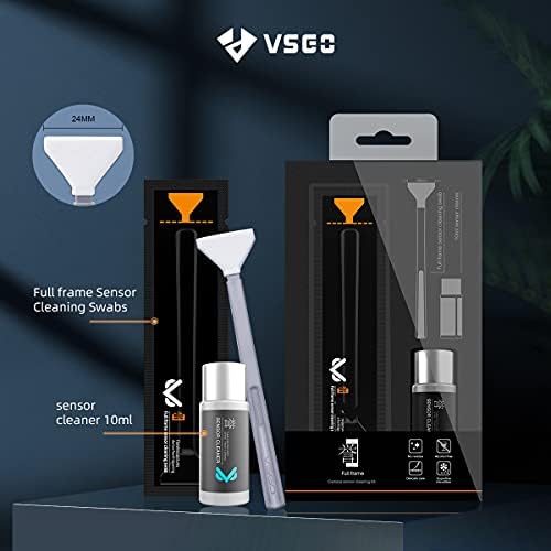 VSGO 12 Pack Digital Camera Cleaning Swab Full Frame Sensor Cleaning Swabs with 10ml Sensor Cleaning Solution Dry CCD CMOS Clean Swab with Sensor Cleaner for Nikon Sony Canon DSLR Camera Clean
