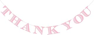 THANKYOU レターバナー インテリア 飾りガーランド お店 店舗 結婚式 披露宴 二次会 レストラン(パールピンク)