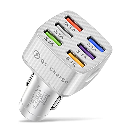 �y12V?32V�ԁz�y��?��^�Ԃ܂� �S�Ή� Quick Charge 3.0 USB �V�K�[�\�P�b�g ���P�� (USB 6�|�[�g�^�C�v, �z���C�g)