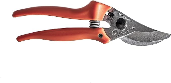 Original LÖWE 15 Amboss Gartenschere 15.107 mit Bypass Geometrie für kleinere bis mittlere Hände & 14 Bypass Rosenschere 14.104 mit scharfen Stahl-Klingen aus Carbon