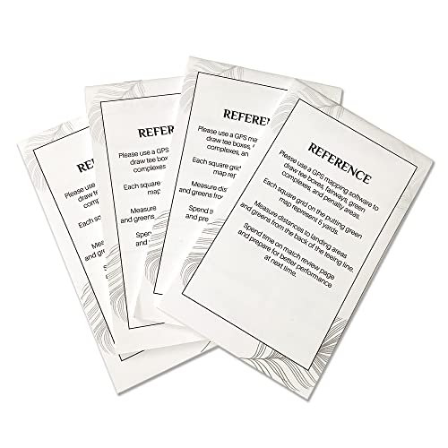 Udparsco Golf Yardage Book (4 Pcaks) All Weather Paper, Golf Course Book, Golf Log Book Club Distance Note Book #TOP1