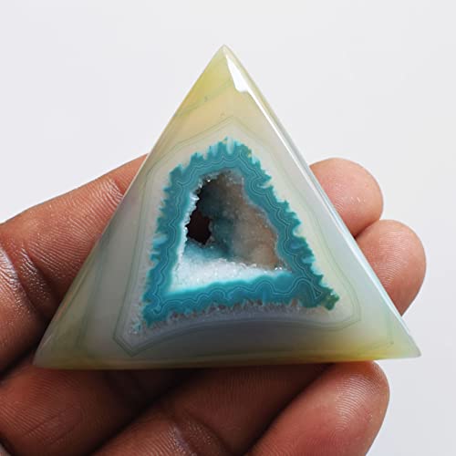 Pierre précieuse agate druzy triangle pour remplacer les cabochons plats sans relief - 3
