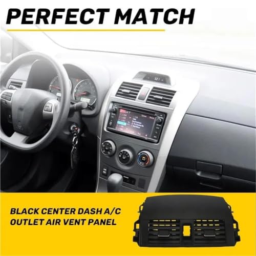 Panneau de ventilation central pour Toyota Corolla 2008-2013 | Matériau ABS durable haute qualité - 2