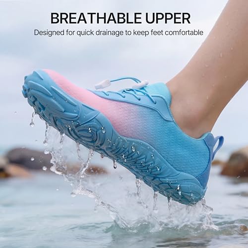 Image of ATHMILE Water Shoes for Men Women Quick Dry Aqua Shoes with Toe Protection | Non Slip Adult Barefoot Hiking Shoes for Beach Swim River Pool Kayaking Camping Boat Workout Cruise Vacation Outdoor
