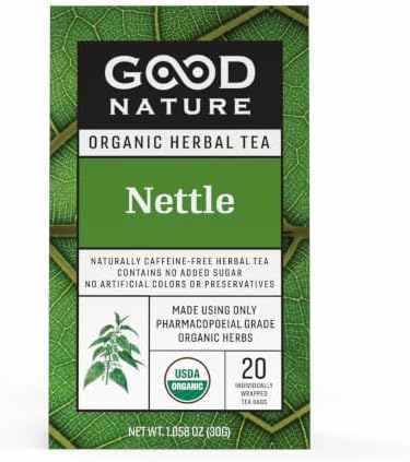 Good Nature Organic Nettle Herbal Tea, 20 Bags, Caffeine-free, 30 g