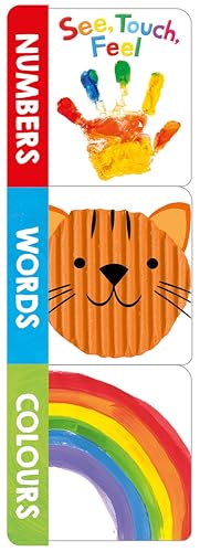 See, Touch, Feel Words, Numbers, Colours (Chunky Set): With 3 mini board books