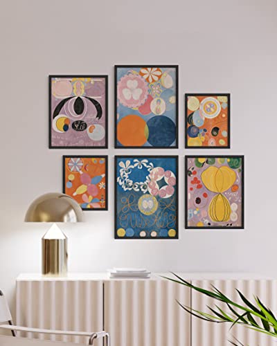 Haus And Hues Framed Abstract Wall Art- Famous Artist Paintings, Abstract Colorful Wall Art, Geometric Wall Decor, Wall Decor Abstract Modern, Framed Painting Set, Klint Artist Posters (Framed Black) #TOP5