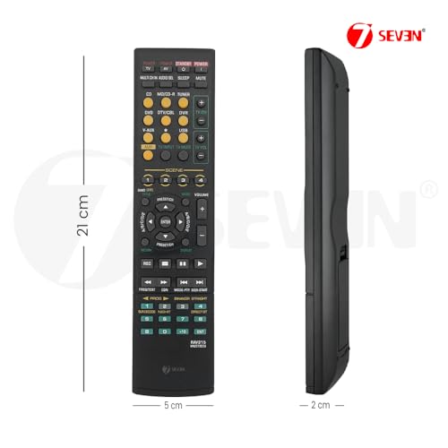 Image of 7SEVEN Compatible Home Theatre Remote Control RAV315 for Yamaha AV Receiver Home Audio RX-V461 RX-V561 377 640 WN22730 EU RAV311 HTR-6040 HTR-6050 HTR-6230 and Many More Model