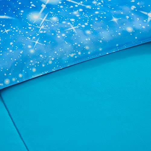 Inron Blue Glitter Comforter Sets For Girls Women,Full/Queen Size 5-Pieces Bed In A Bag Ultra Soft Microfiber Comforter And Sheet Sets, All Season Durable Bedding Set(Blue,Full/Queen) #TOP7