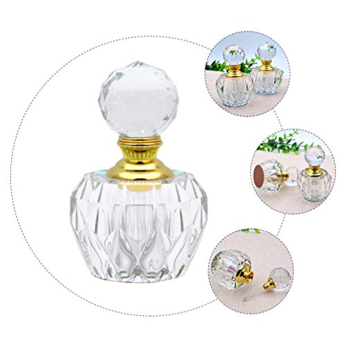 Lurrose Frascos de Perfume de Cristal de 3Ml Frasco de Vidro Recarregável Portátil Frascos de Perfum