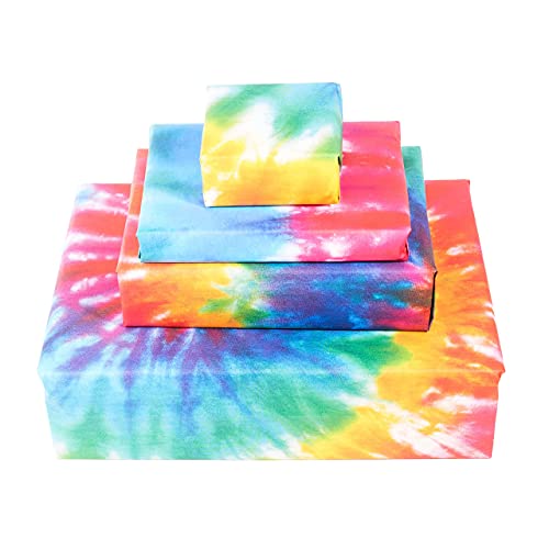 Central 23 - Colorful Wrapping Paper - 6 Sheets Of Rainbow Gift Wrap - Birthday Wrapping Paper For Men Women Teenager - Tie Dye - Pride - Psychedelic - Vegan Ink - Recyclable - Made In Uk #TOP4