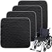 MatFirsmo Waterproof Chair Pads for Incontinence, 4 Pack Washable Seat Protector Pads 20"x20", Absorbent Wheelchair Pad Covers, Reusable Incontinence Pads for Adults Elderly Kids & Pets, Black