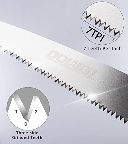 Dowell Folding Hand Saw Garden Pruning Saw Set 12-Inch And 6-Inch For Trimming Camping With Sk5 Blade #TOP3