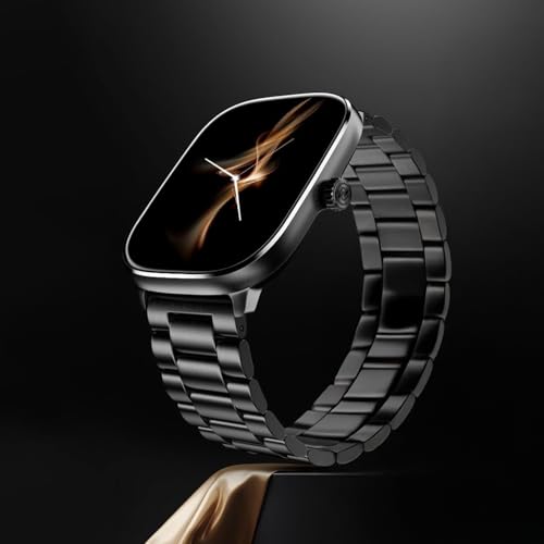 Noise New Macro Smart Watch with 2.0&rdquo; HD Display,Metallic Finish BT Calling, Functional Crown, 7 Days Battery Life, Sleep Tracking, 200+ Watch Faces (Elite Black)