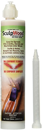 Image of System Three SculpWood Paste Wood Epoxy Filler, UTAH Cartridge, 8.4oz