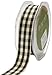 May Arts 7/8-Inch Wide Ribbon, Black and Ivory Check
