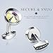 HAWSON Cufflinks for Men-Fashion Silver Color with Multicolor Swarovski Crystal Men French Shirt Cufflinks for Regular Weeding Business