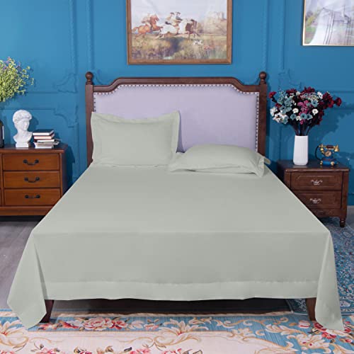 Image of NTBAY Twin Microfiber Flat Sheet, 66 x 96, Light Grey