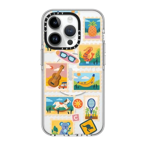 CASETiFY (�P�[�X�e�B�t�@�C) �N���A�P�[�X iPhone 14 Pro�p [���΂ݖh�~ / 6.6�t�B�[�g�̌R�p�O���[�h��3�{�̗����ɑ΂���ی��/Magsafe�Ή�] - The Big Lap Road Trip - �N���A