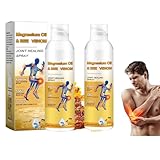 Magnesium Oil Bee Ven-om Jo-int Healing Spray, 2 Stück 100ml Natürliches Magnesiumöl und Bienengiftspray, Bienengiftschmerzspray für Rücken, Knie, Hände, Nacken