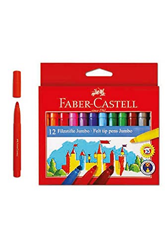 Faber-Castell Jumbo Keçeli Kalem 12 Renk