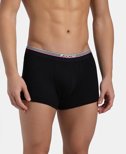 Image of Jockey UI22 Men Super Combed Cotton Rib Trunk with Ultrasoft Waistband