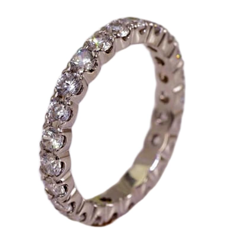 Bague d'éternité en argent à porter au quotidien avec pierre CZ