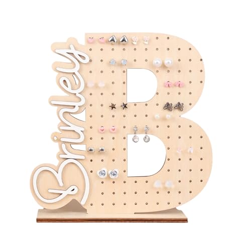 Sitycmt Personalized Earring Holder for Girls Customized Earring Organizer with Name Stud Earring Holder Jewelry Display Tree Gift for Women Girls Mom (Style1)