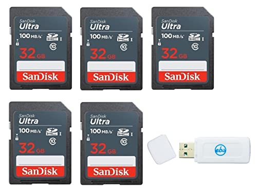SanDisk 32GB Ultra SD�J�[�h�N���X10�������[�J�[�h 5�p�b�N SDSDUNR-032G-GN3IN