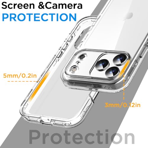 AICase for iPhone 17 Pro Clear Case(6.3"),Heavy Duty Drop Protection Full Body Rugged Shockproof/Dust Proof 3-Layer Military Protective Tough Durable Phone Cover for iPhone 17 Pro 2025_855 by AICase - Used condition - Image 4